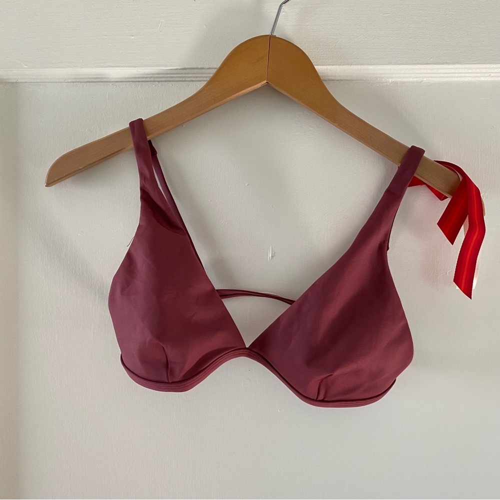 NWT Left on Friday Heatwave Bikini Top in Desert Plum size Medium - Picture 4 of 6